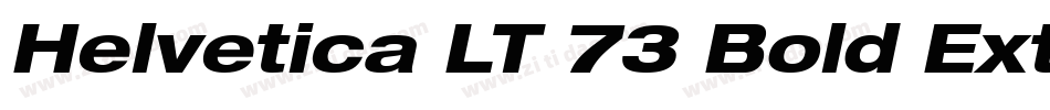 Helvetica LT 73 Bold Extended Oblique字体转换